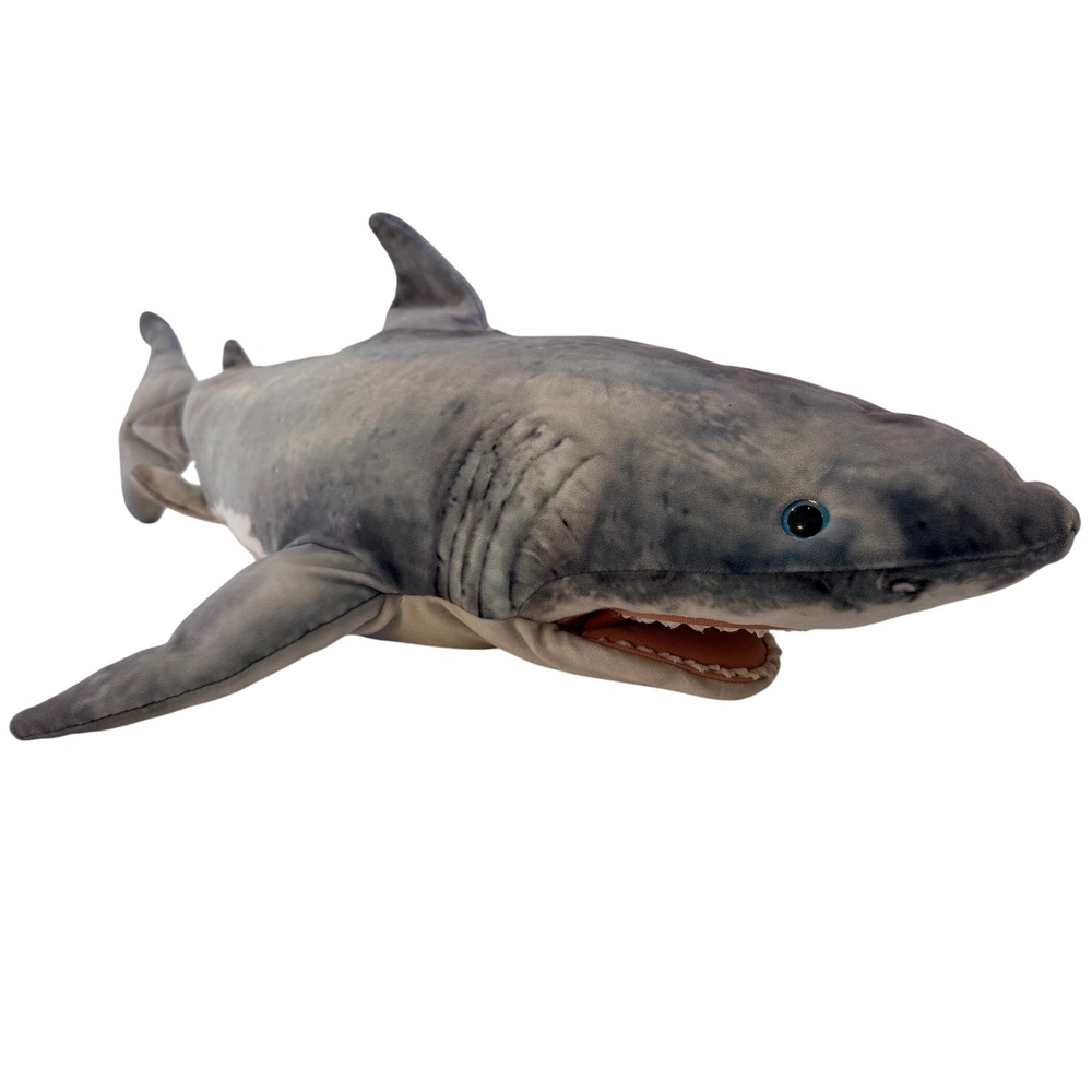 Folkmanis Great White Shark Hand Puppet Realistic Plush Grey 25 Inch 24FM006